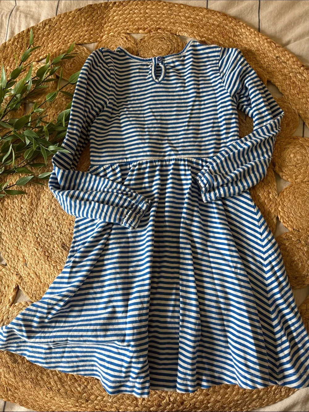 Mini Boden Rainbow Patchwork cotton Dress. 7-8